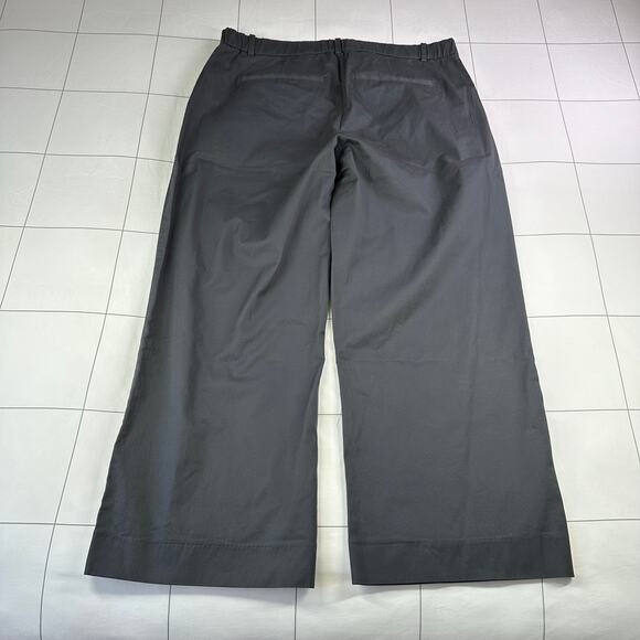 Abercrombie & Fitch Pants Womens 32 Short Gray Wide Leg Pleated Low Rise New - Picture 2 of 13